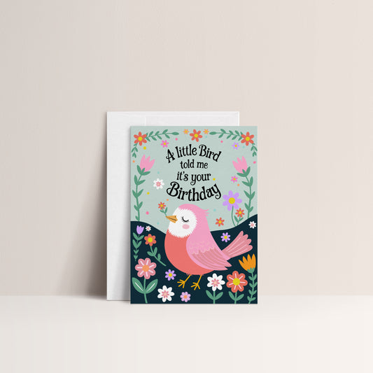 Cute Bird Birthday Card
