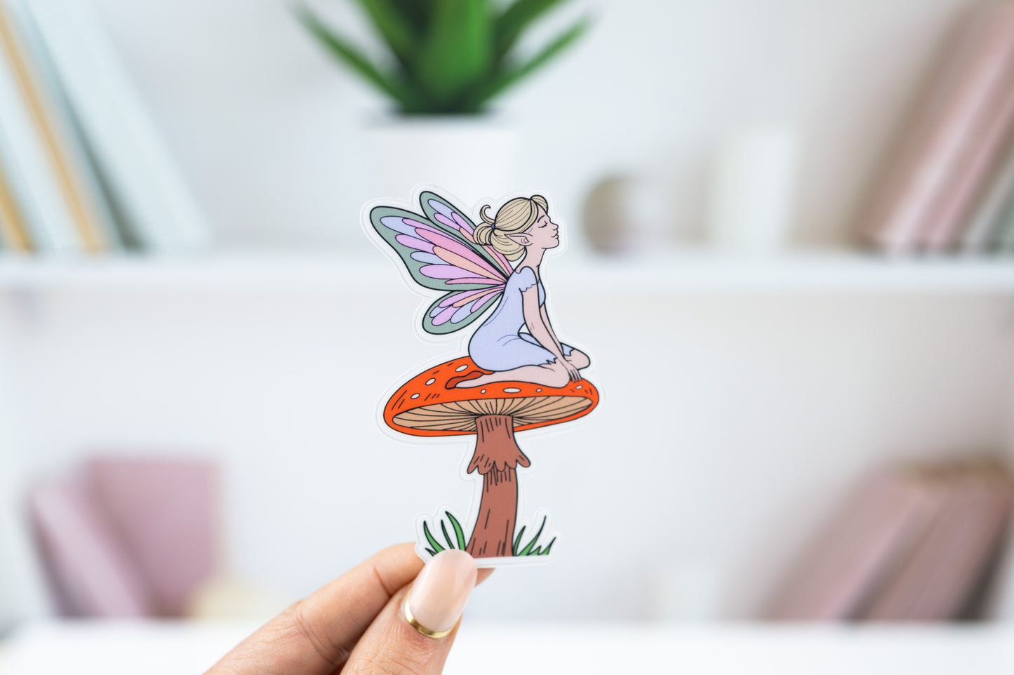 Toadstool Fairy Vinyl Sticker