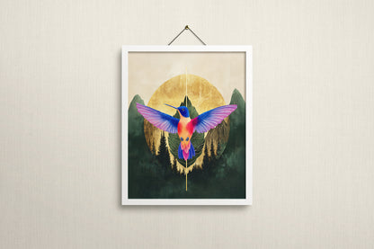 'Hummingbird Mountain' Art Print