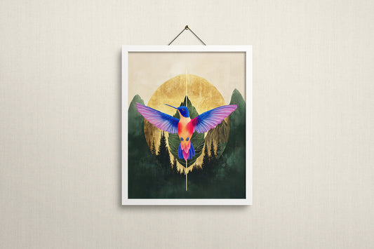 'Hummingbird Mountain' Art Print