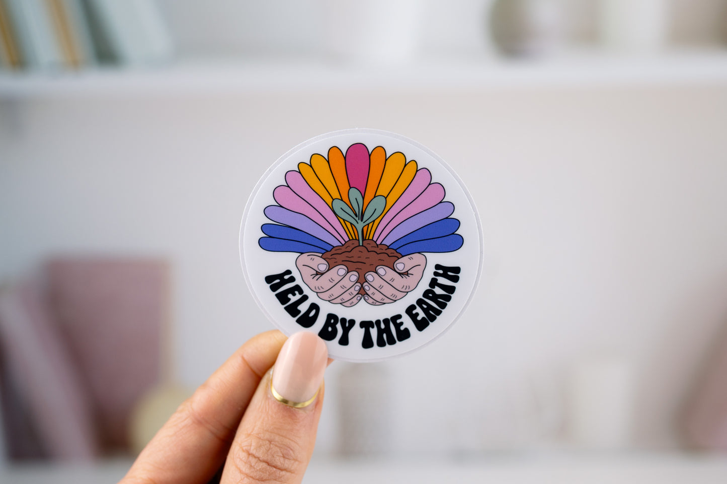 Held by the Earth Vinyl Sticker
