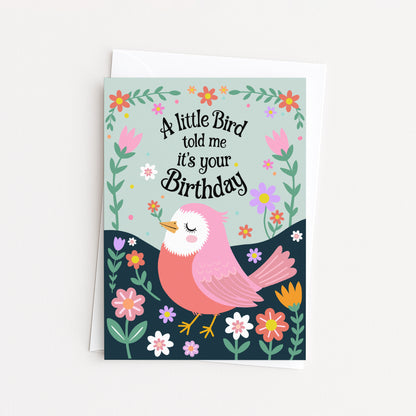 Cute Bird Birthday Card