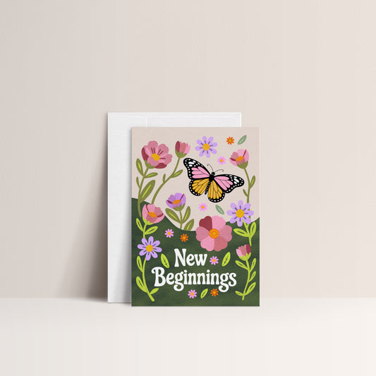 'New Beginnings' Note Card