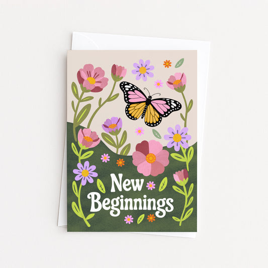 'New Beginnings' Note Card