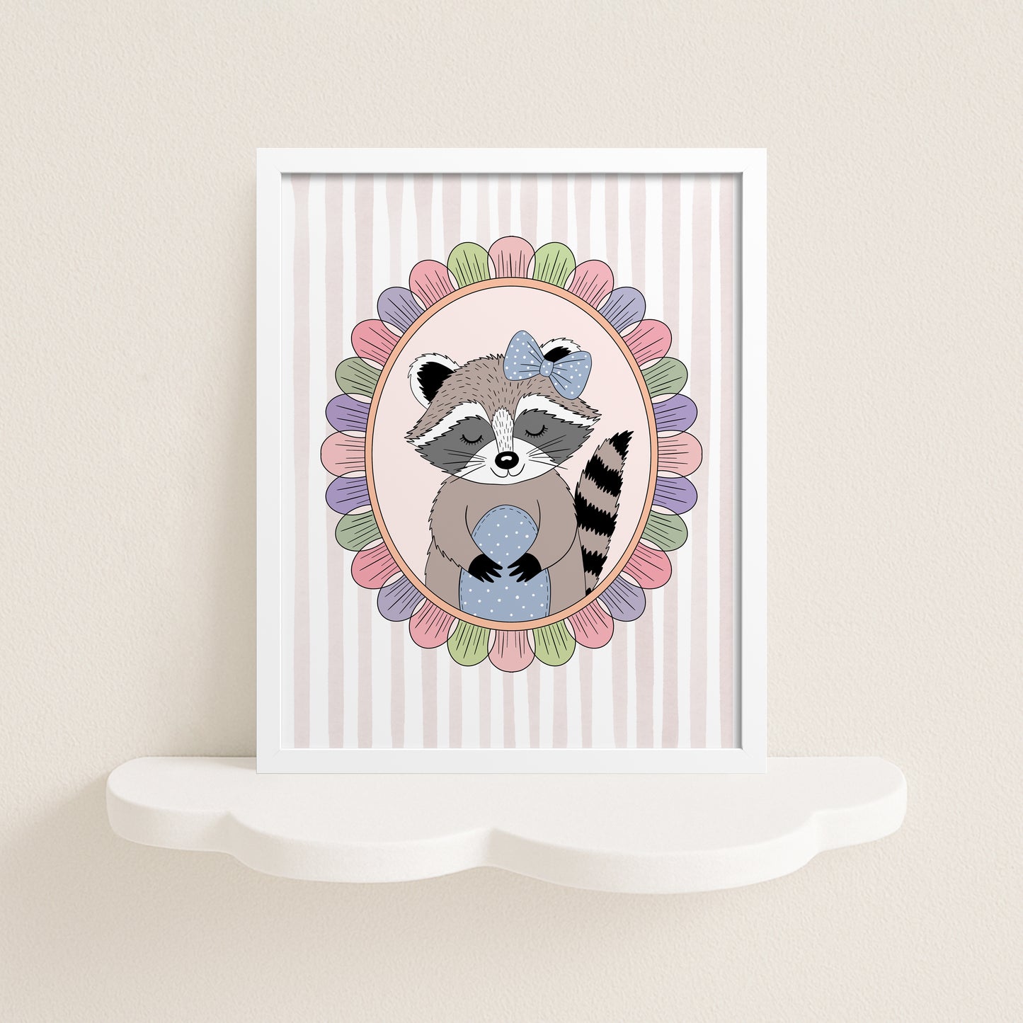 Racoon Nursery Wall Art Print