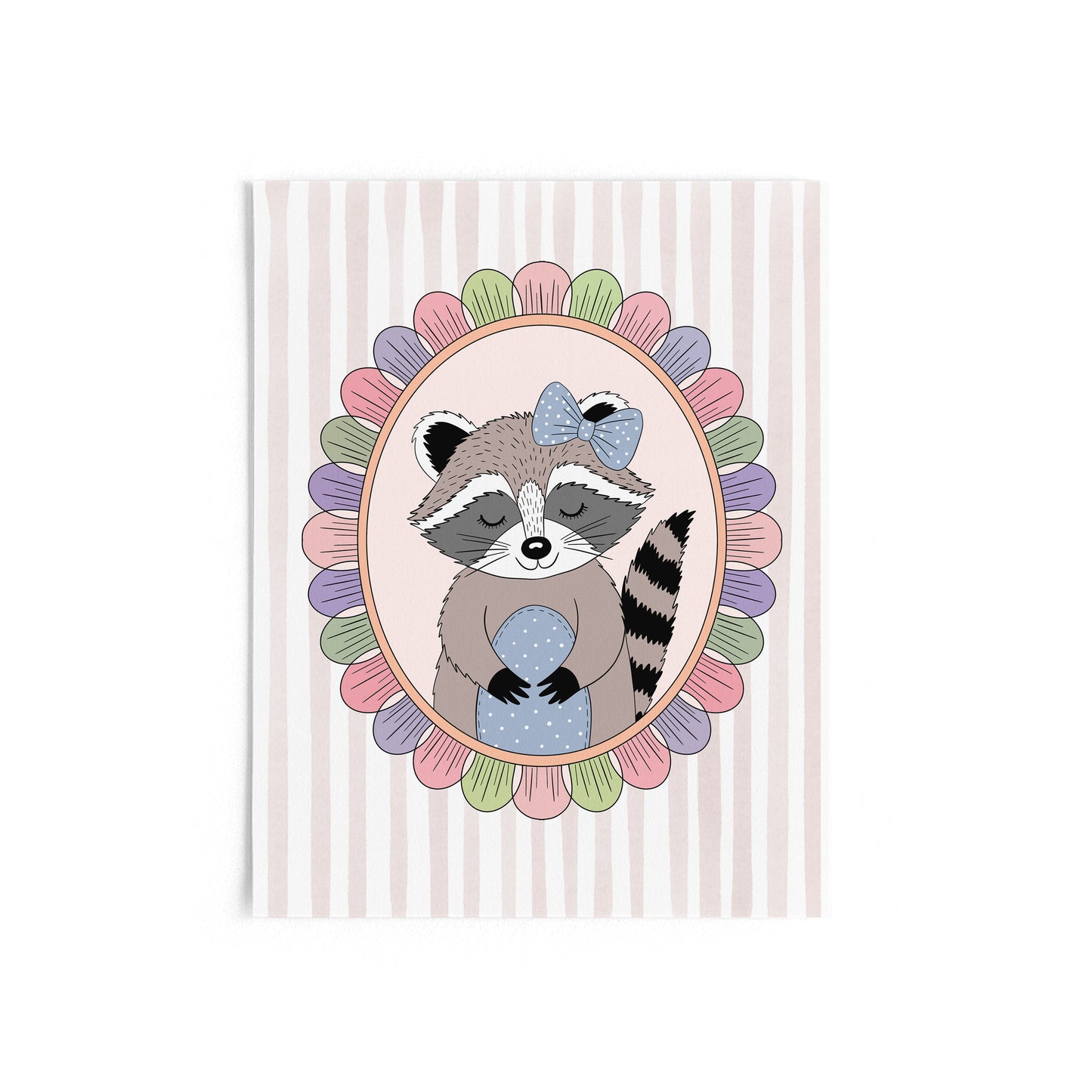 Racoon Nursery Wall Art Print
