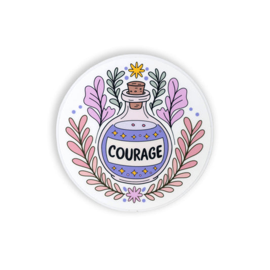 Courage Potion Bottle Vinyl Sticker