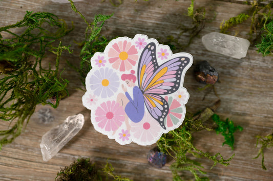 Fairy in Bloom Vinyl Sticker