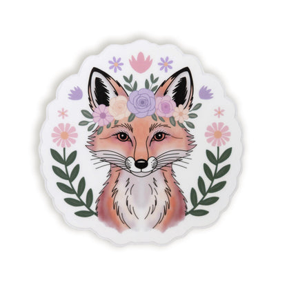 Floral Fox Vinyl Sticker