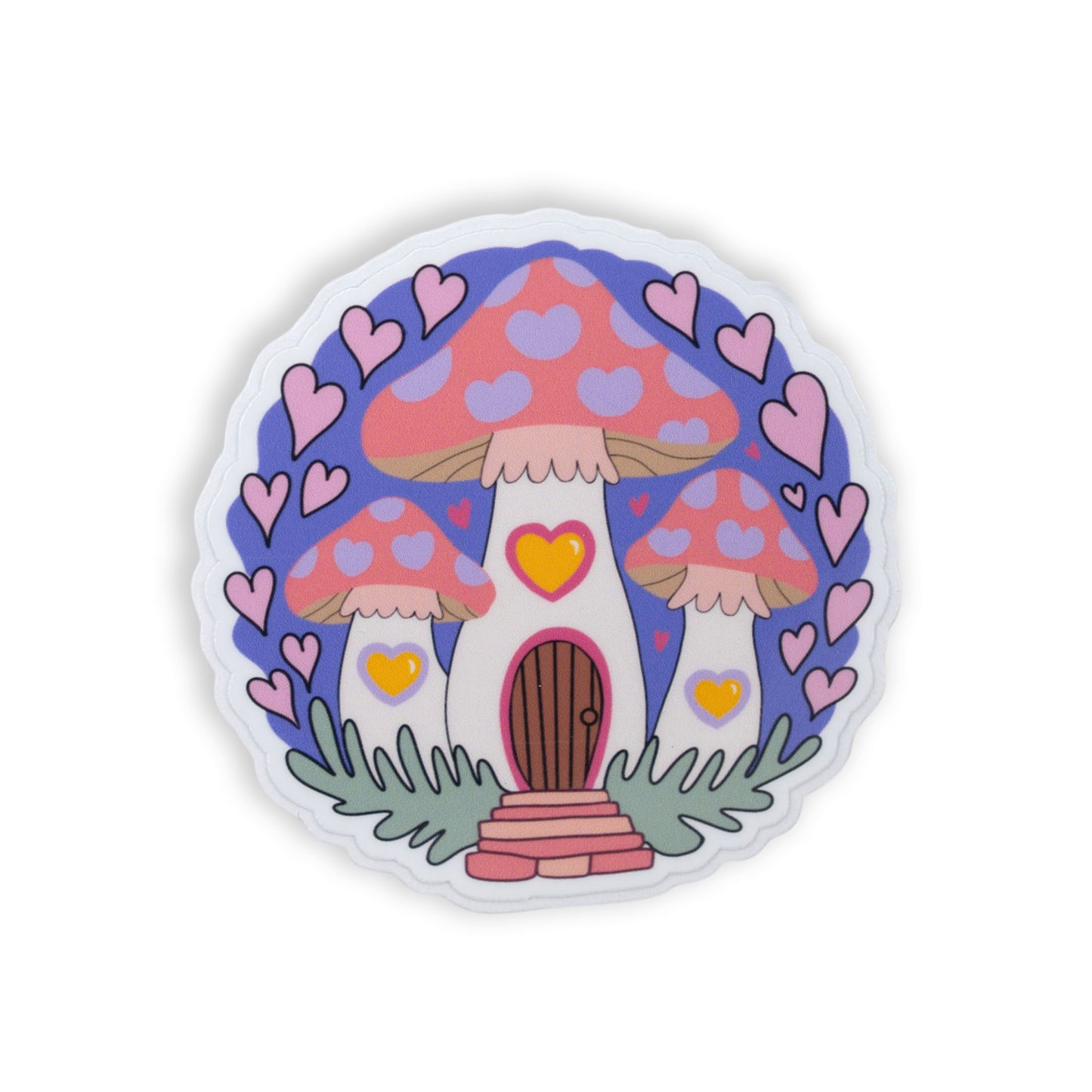Heartcap Mushrooms Vinyl Sticker