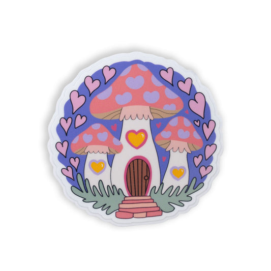 Heartcap Mushrooms Vinyl Sticker