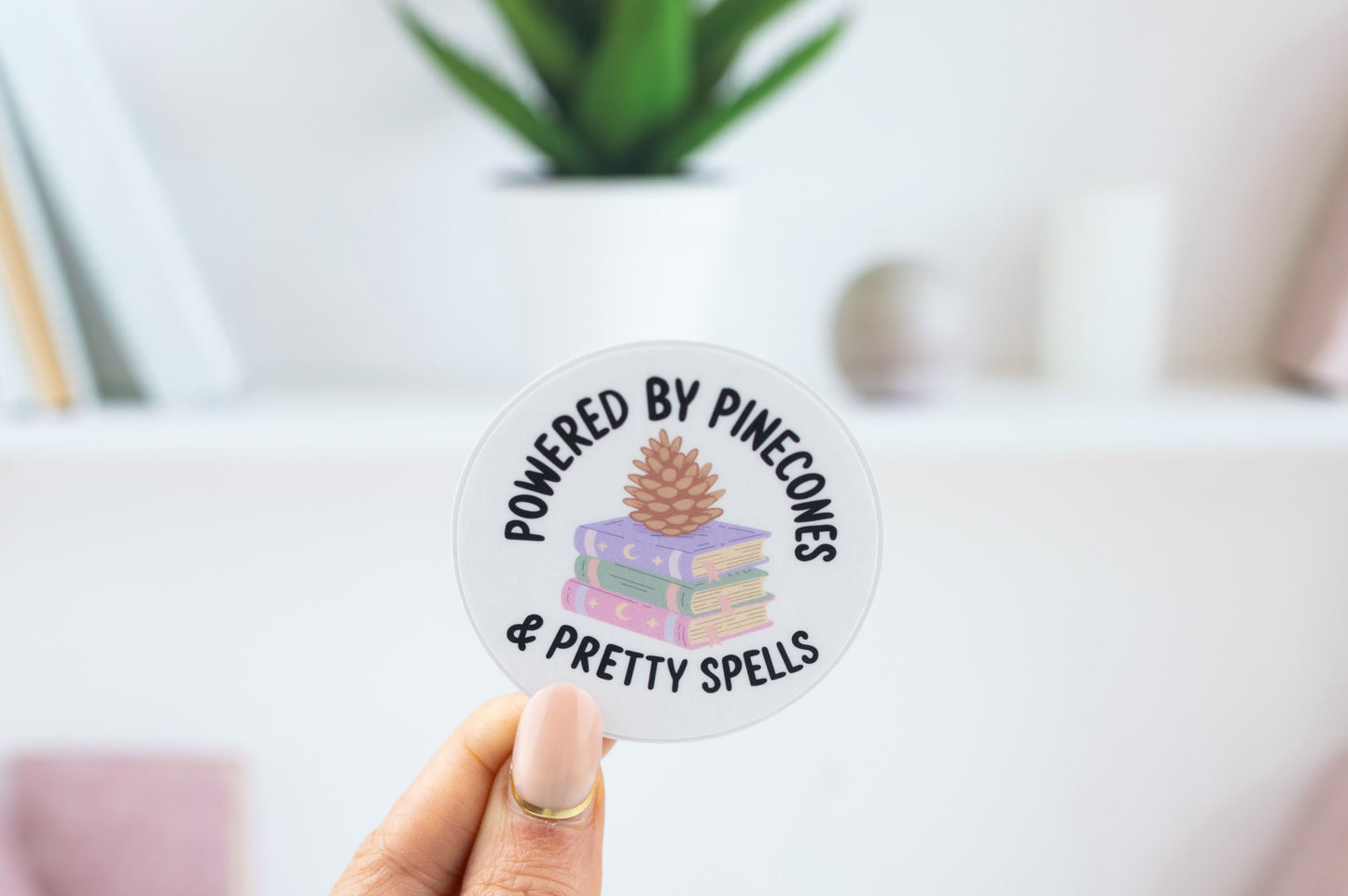 Powered by Pinecones Vinyl Sticker