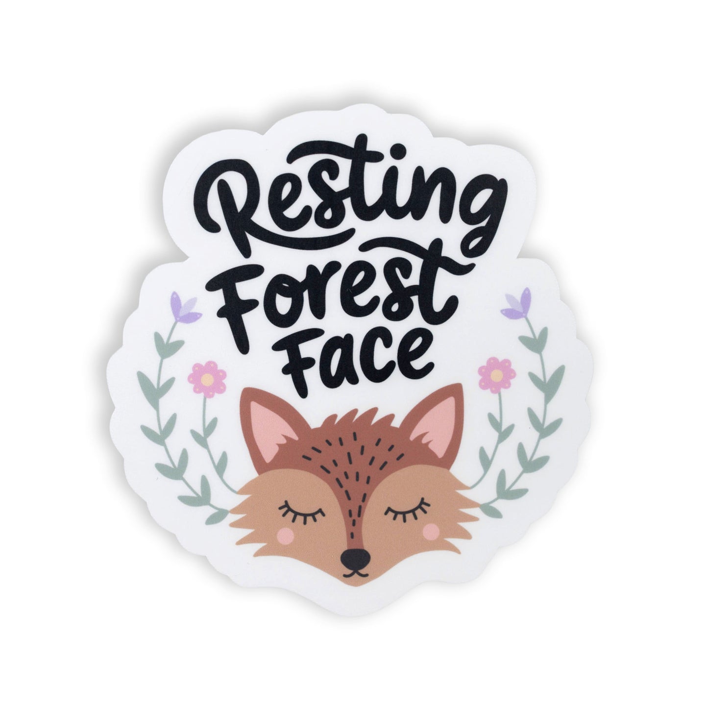 Resting Forest Face Vinyl Sticker