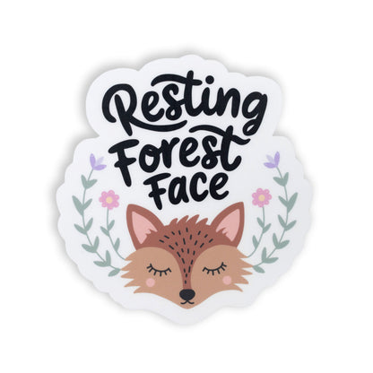 Resting Forest Face Vinyl Sticker