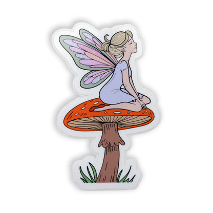 Toadstool Fairy Vinyl Sticker