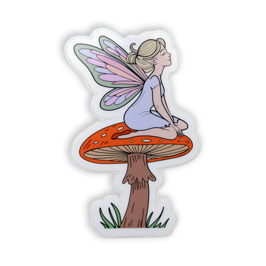 Toadstool Fairy Vinyl Sticker